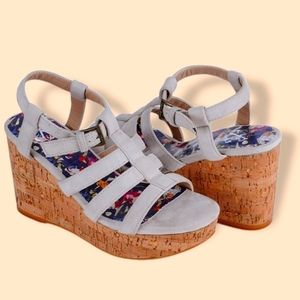 Christian Lacroix Ligia Cork platform wedges 6.5